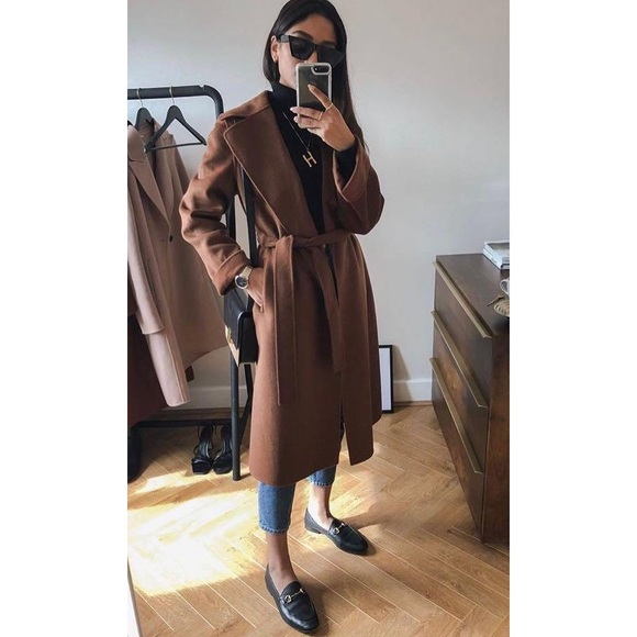 zara toffee coat